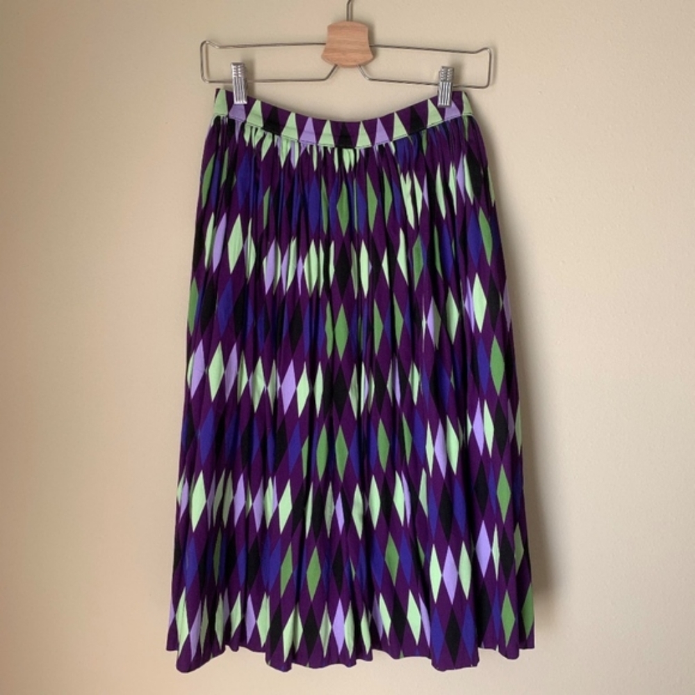 XS Pinup Couture Purple Harlequin Jenny skirt 1st - Picture 4 of 5